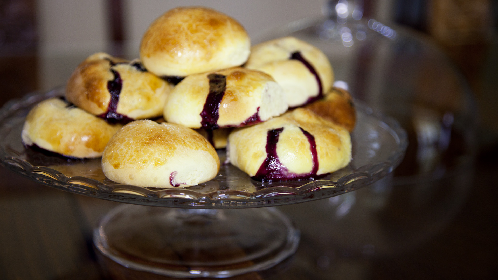 Sweet Blueberry Buns - Jagodzianki - Ania